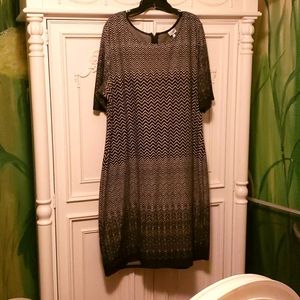 Warm Fall/Winter Black and Gray Dress